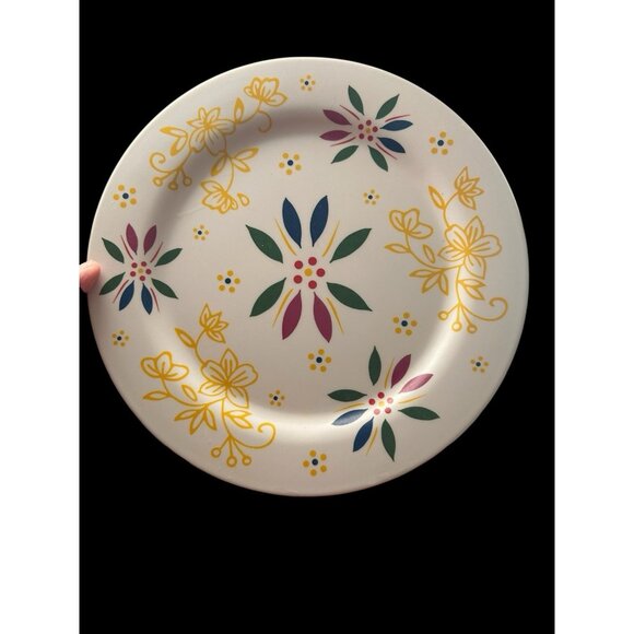 Temptations Temp-tations by Tara Old World Confetti Set 6 Melamine Plates 9.75" - Picture 5 of 6